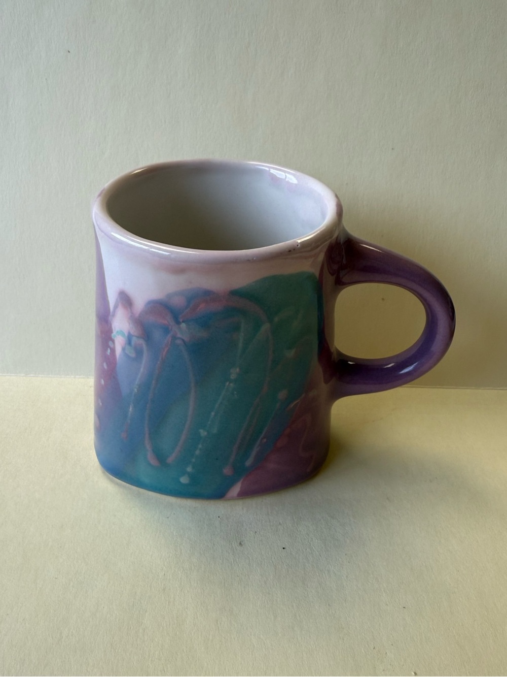 The Studio Ingrid Pottery 1980's Mug is a vintage ceramic postmodern.